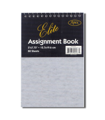 Assignment Book, Top Spiral, 5" X 7.75", 80 Sheets, Assorted Colors, Case pack of 48