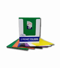 2 Pocket Poly Folder, no Holes, matt/Shinny, asst. Colors, in Display, Case Pack of 48  Ideal for Bulk Buyers