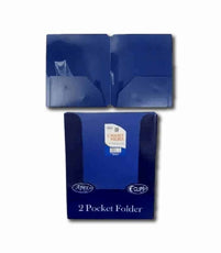 2 Pocket Poly Folder, no Holes, Matt/Shinny, Navy, in Display, Case Pack of 48