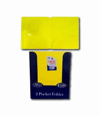 2 Pocket Poly Folder, no Holes, matt/Shinny, Yellow, in Display, Case Pack of 48