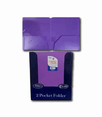 2 Pocket Poly Folder, no Holes, matt/Shinny, Purple, in Display, Case Pack of 48,