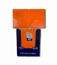 2 Pocket Poly Folder, no Holes, matt/Shinny,Orange, in Display, Case Pack of 48,