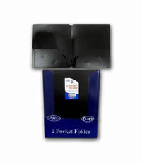 2 Pocket Poly Folder, no Holes, matt/Shinny, Black, in Display, Case Pack of 48,