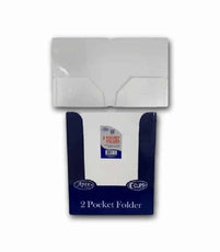 2 Pocket Poly Folder, no Holes, matt/Shinny, White, in Display, Case Pack of 48,