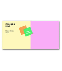 Sticky Notes, 100 Sheets Each, 12/Case, Assorted Colors, Case Pack of 24