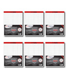 Quad Ruled Dual Pad Legal, 8.5" x 11", Graph Ruled – 6 Pack, Graph and Writing Pads