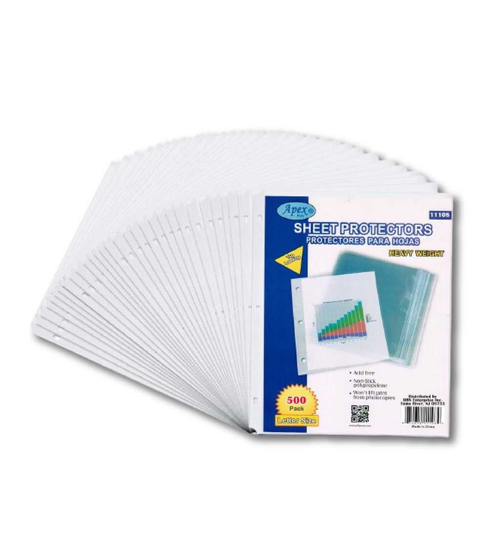 Poly Sheet Protectors 500 Count – Pack of 4 | Journal Office Supplies, Ideal for Bulk Buyers