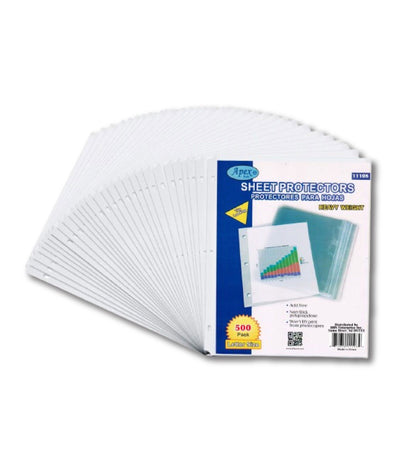 Poly Sheet Protectors 500 Count – Pack of 4 | Journal Office Supplies, Ideal for Bulk Buyers