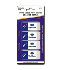 Vinyl Erasers, 4 pk, Case Pack of 48