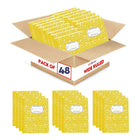 Marble Composition Notebook – 100 Sheets, Wide Ruled, Yellow Cover, Case Pack of 48