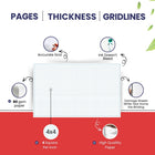 Medium Desk Pad, 17'' x 11'', Graph Ruled, Graph and Writing Pads, (Pack of 2 Pads)
