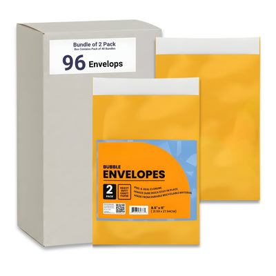Bubble Envelopes 8.5" x 11" – 2-Count, Pack of 48 | Journal Office Supplies, Ideal for Bulk Buyers