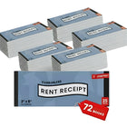 Rent Receipt Book, Carbonless, 3"X 8", 25 Sets, 50 Sheets, Case Pack of 72, Ideal for Bulk Buyers