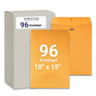 Kraft Clasp Envelopes - 10 X 15 Inches, 2-count, Journal Office Supplies, Ideal for Bulk Buyers