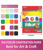 Multicolor Construction Pads 9" x 12" – 200 Sheets Pack of 36 | Art & Craft, Ideal for Bulk Buyers