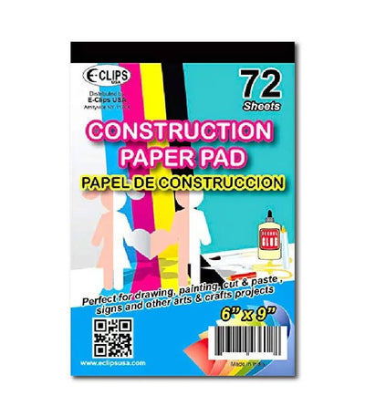 Multicolor Construction Pads 6" x 9" – 72 Sheets Pack of 48 | Art & Craft , Ideal for Bulk Buyers