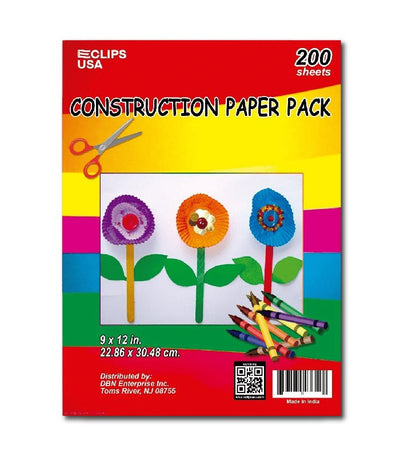 Multicolor Construction Pads 9" x 12" – 200 Sheets Pack of 36 | Art & Craft, Ideal for Bulk Buyers