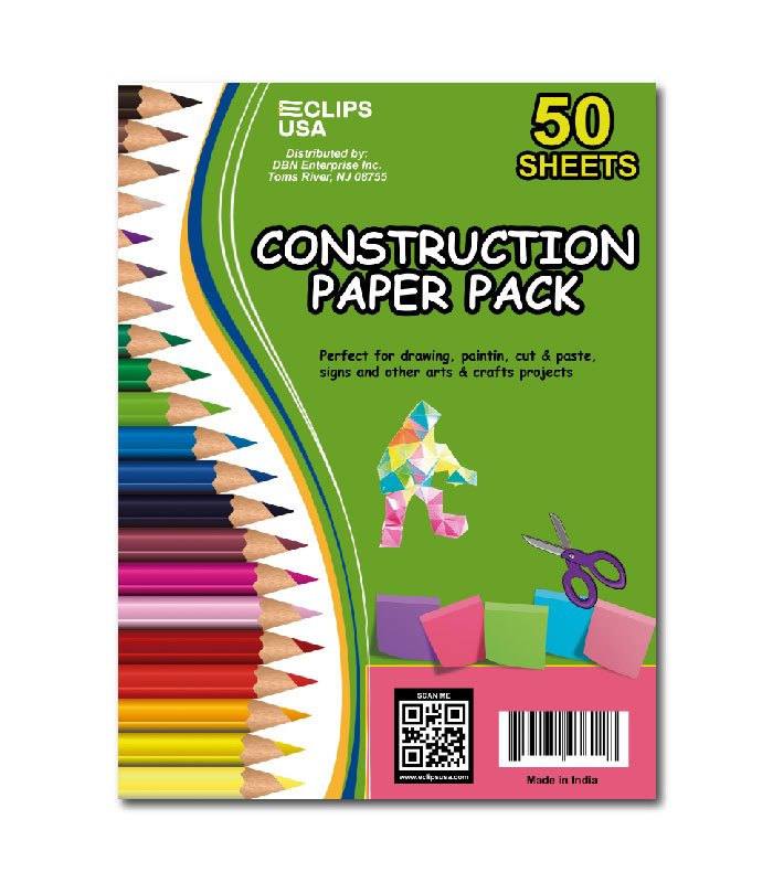 Multicolor Construction Pads 9" x 12" – 50 Sheets Pack of 48 | Art & Craft, Ideal for Bulk Buyers