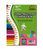 Multicolor Construction Pads 9" x 12" – 50 Sheets Pack of 48 | Art & Craft, Ideal for Bulk Buyers