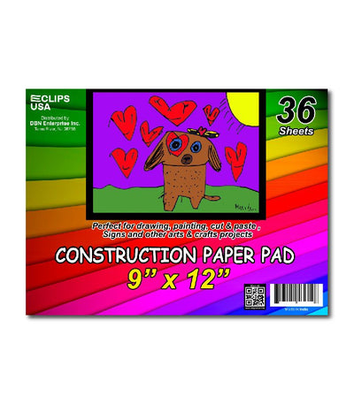 Multicolor Construction Pads 9" x 12" – 36 Sheets Pack of 48 | Art & Craft , Ideal for Bulk Buyers