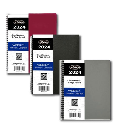 2025 Spiral Weekly Planner 8" x 10" – Pack of 24 | Weekly Planners & Desk Calendars, Ideal for Bulk Buyers