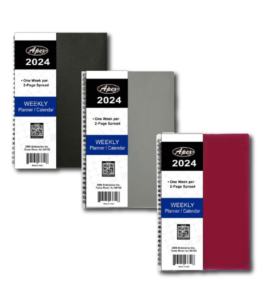 2025 Spiral Weekly Planner 5" x 8" – Pack of 48 | Weekly Planners & Desk Calendars, Ideal for Bulk Buyers