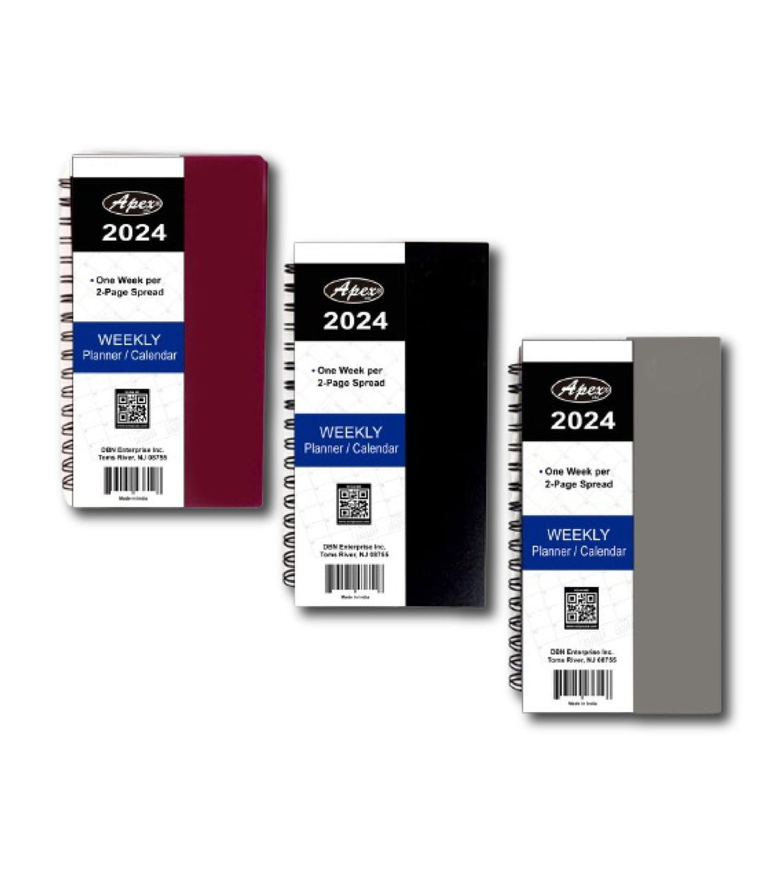 2025 Spiral Weekly Planner 3" x 6" – Pack of 48 | Weekly Planners & Desk Calendars , Ideal for Bulk Buyers