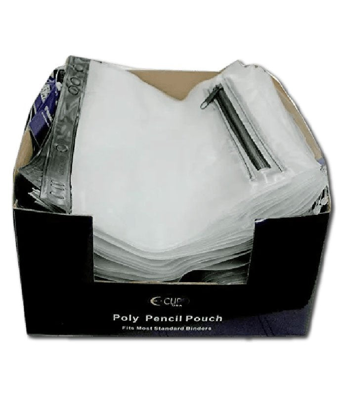 Poly Zipper Pouch, 6.75'' x 10'', Black & White – Pack of 60, Journal Office Supplies, Ideal for Bulk Buyers