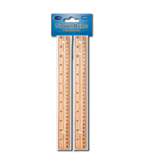 Wooden Ruler Set of 2, Case Pack of 48