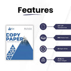 Multi-Purpose Blank Copy Paper – 500 Sheets per Pack, Case of 10
