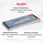 Money Receipt Book, Carbonless, 3"x 8", 25 Sets, 50 Sheets,Case Pack of 72, Ideal for Bulk Buyers