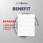 Filler Paper, 200 Count, Wide Ruled, Case Pack of 24, Ideal for Bulk Buyers