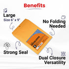 Kraft Clasp Envelopes - 6 X 9 Inches, 5-count, Journal Office Supplies, Ideal for Bulk Buyers