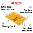 Bubble Envelopes 14.5" x 20" – 1-Pack, Case of 48 | Journal Office Supplies, Ideal for Bulk Buyers