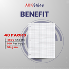 Loose Leaf Filler Paper – 100 Sheets, Graph Ruled, Pack of 48, Ideal for Bulk Buyers