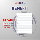 Loose Leaf Filler Paper – 100 Sheets, Wide Ruled, Pack of 48, Ideal for Bulk Buyers