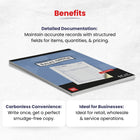 Sales Order Book, Carbonless, 8.5" x 11.5", 30 Sets, 60 Sheets, Case Pack of 60,