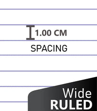 AUKSales Composition Notebook 9-3/4" x 7-1/2", Wide Ruled | Case Pack of 48 | Marble Cover -100 Sheets | Ideal for bulk buyers, retailers and wholesalers | Black