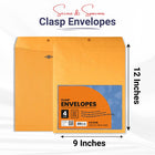 Clasp Envelopes 9'' x 12'', 4-Pack – Case of 48, Journal Office Supplies, Ideal for Bulk Buyers
