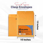 Clasp Envelopes 10'' x 13'', 3-Pack – Case of 48, Journal Office Supplies, Ideal for Bulk Buyers
