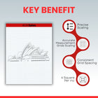 Legal pad, 8.5 x 11", 50 sheets. Graph ruled (4 squares per inch), Case Pack of 48, Ideal for Bulk Buyers