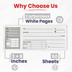 Rent Receipt Book, Carbonless, 3"X 8", 25 Sets, 50 Sheets, Case Pack of 72, Ideal for Bulk Buyers