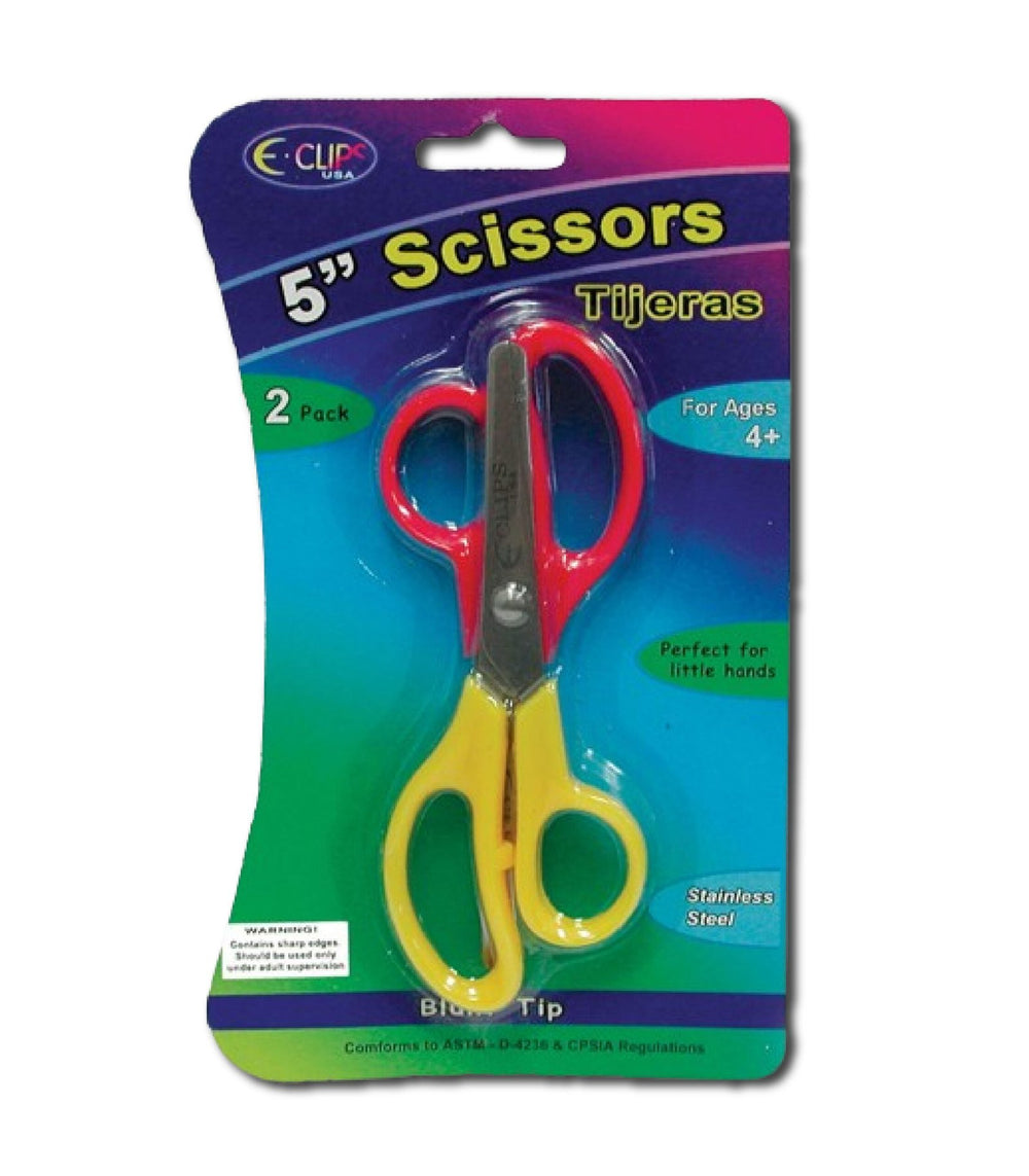 Children’s Scissors – Blunt Tip 5" (2-Pack, Case of 48) , Ideal for Bulk Buyers