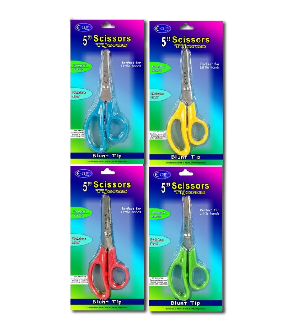 Children’s Scissors – Blunt Tip 5" (Case of 48) , Ideal for Bulk Buyers