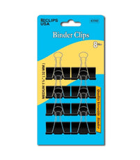 Binder Clips, 8pk, Black, Case Pack of 48 , Ideal for Bulk Buyers