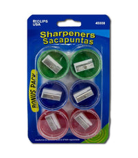 Sharpeners, 6 pack, Assorted Colors, Case Pack of 48