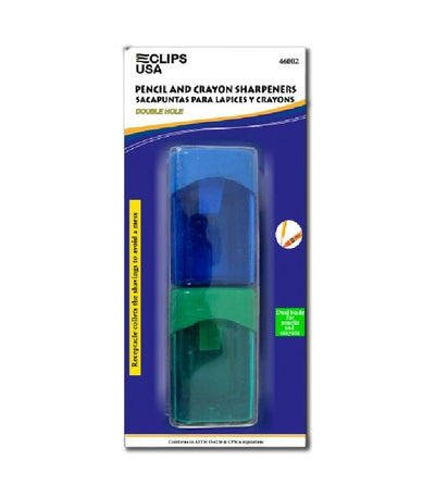 Sharpener 2 pk, Assorted – 48 Pack, Erasers & Sharpeners, Journal School Supplies, Ideal for Bulk Buyers