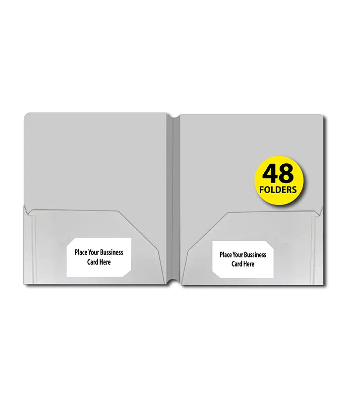 Poly Cover Folders No Holes White – Pack of 48 | Journal Office Supplies
