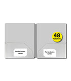 Poly Cover Folders No Holes White – Pack of 48 | Journal Office Supplies