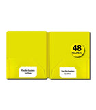 Poly Cover Folders No Holes Yellow – Pack of 48 | Journal Office Supplies, Ideal for Bulk Buyers